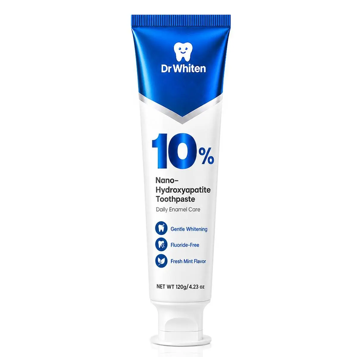 DrWhiten New 10% Nano-Hydroxyapatite Toothpaste | Fluoride-Free Enamel Care, Fresh Mint scent , Gentle care Formula, Safe For All Oral