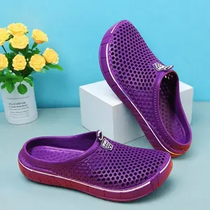 Mens Womens Mesh Clogs Mules, Breathable Hollow Out Slip On Sandals, Waterproof Non Slip Lightweight Summer Slippers for Indoor Outdoor Beach Pool Shower, Comfy Cushioned Footbed Casual Shoes for Couples