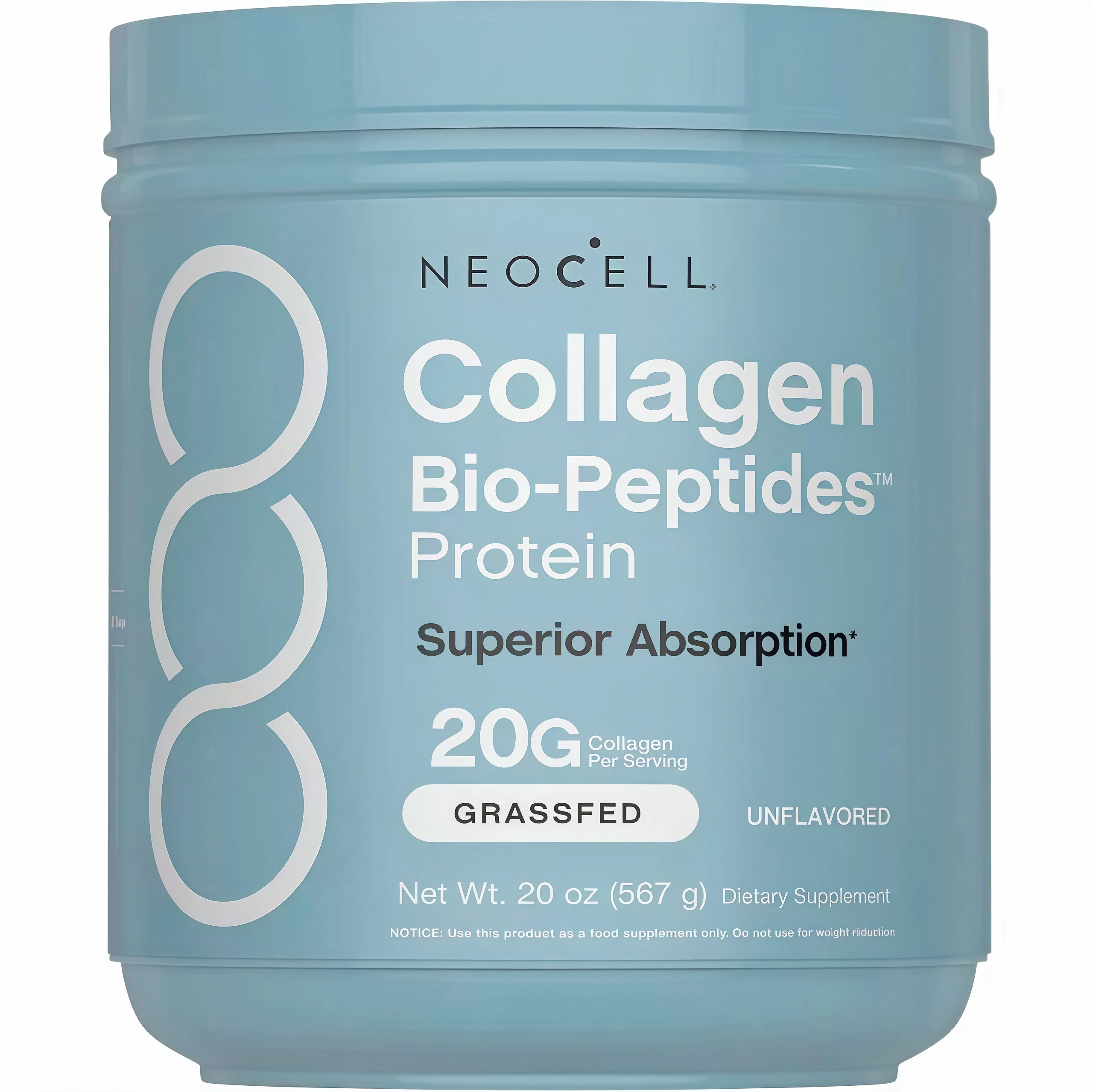 NeoCell Collagen Peptides Powder 20oz - Grassfed Protein Supplement UJ- Advanced with 18 Essential Amino Acids