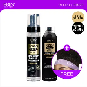 EBIN Adhesive Spray + Melt Mousse Bundle with FREE Melting Band | Strong Hold, Seamless Melt, Flawless Finish
