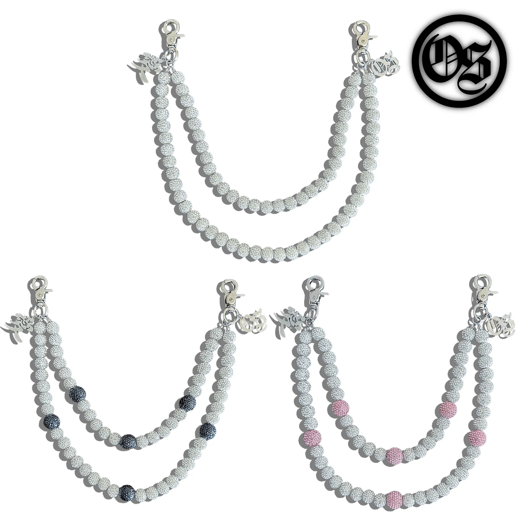 OTHERSIDE Kanji Wallet Chains for Jeans/Pants - White, Black, Pink