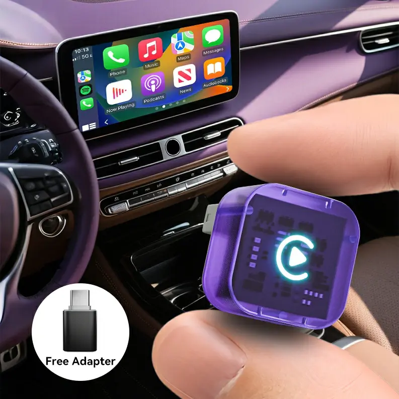 Magic Mini Smart Box Wireless CarPlay Adapter, 2 in 1 Android Auto, Plug and Play, Convert Wired to Wireless, Compact 21mm, iPhone Android carplay dongle