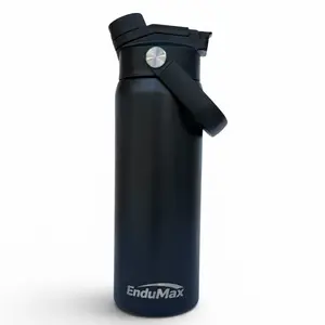 Insulated Water Bottle  24oz, with 2-in-1 Lid – Double Wall Stainless Steel Vacuum Flask, Cold 24H Hot 12H, Leakproof Sports Bottle by EnduMax Drinkware Insulation Tumbler Portable Reusable Bottled Mug