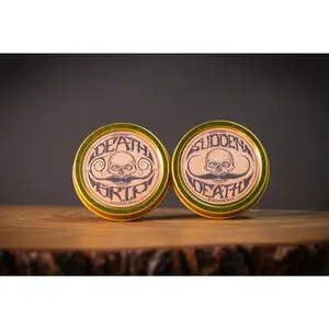 Mustache Wax Combo Kit Death Grip & Sudden Death I Extra Strong & Strong Hold Men's 2 - (1oz) Mustache Wax Tins I For Handlebar Moustache or Beard