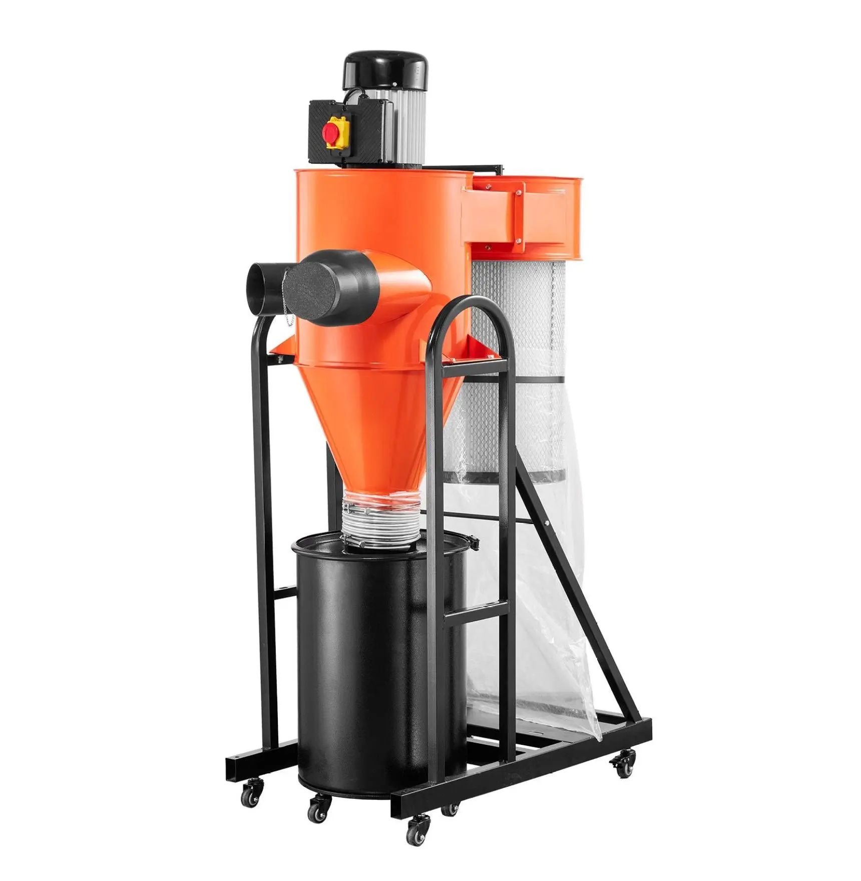 Dust Collector 763 CFM 1 Micron, 1.5HP Cyclone Dust Collection System, 12.5 Gallon Bag & Stand for Woodworking, Smart Separation 1.5 hp