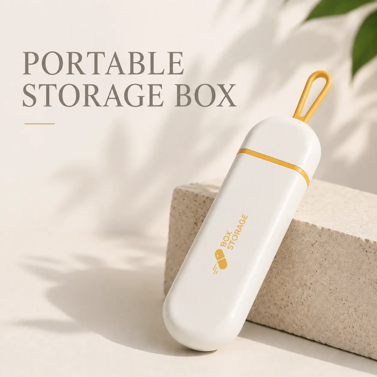 3-Compartment Rectangular Abs Silicon Capsule Storage Case - Lightweight, Portable, Pocket-Sized Home Organizer with Lanyard for Travel Jewelry, Rings, Earrings & Small Everyday Essentials