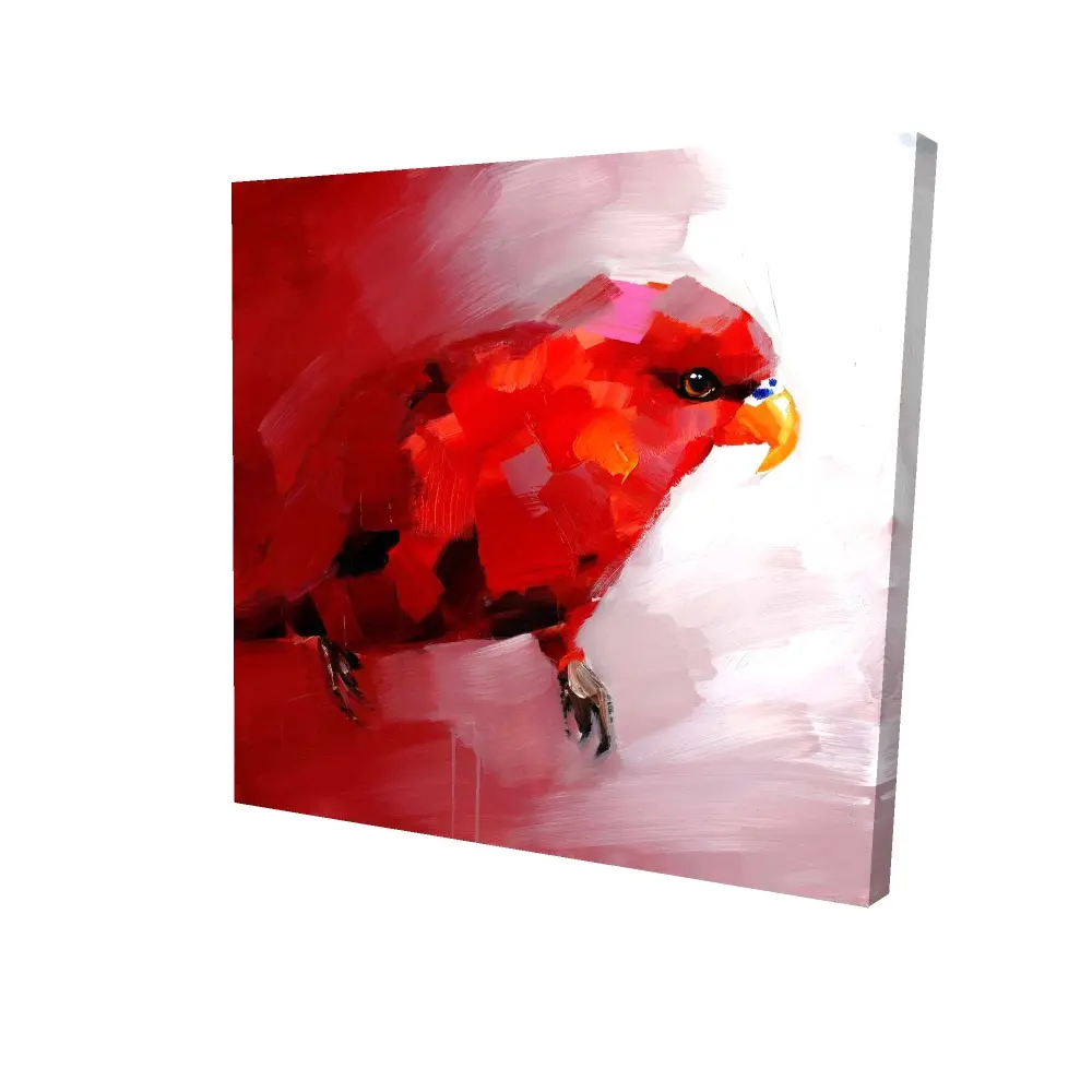 212 MAIN 24x24 in. High-Def Vibrant Abstract Parrot Wall Art Print - Modern Long-Lasting Artwork, Nature Home Decor Accent, Thoughtful Gift for Animal Lovers