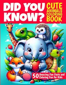 Did You Know? Cute Animals Coloring Book: 50 Amazing Fun Facts and Coloring Fun for Kids