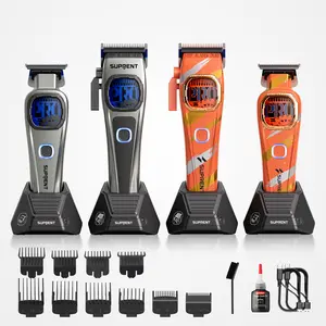 Suprent Barber Clipper-10000 RPM Motor Thermally Stable Ceramic Blade- Cordless Hair Trimmer Set for Barbers with Charging Base - Premium Hair Clipper Kit - Gift for Men