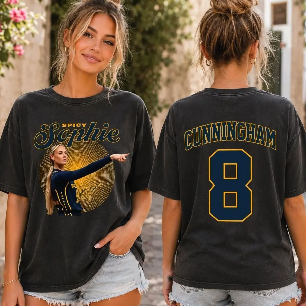 Vintage#Sophie Cunningham 8 Women Basketball Vintage Comfort Colors Shirt PM3