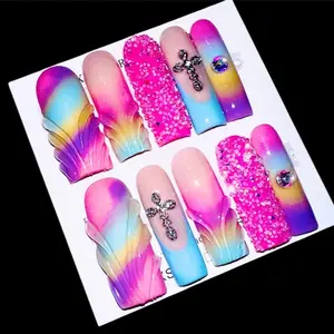 Rainbow Reusable Acrylic Pressons