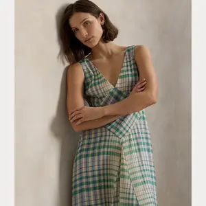 Polo Ralph Lauren - Plaid Paneled Sleeveless Dress