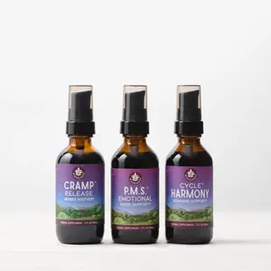 WishGarden Smooth Cycles Bundle - Cycle Harmony Hormone Support, P.M.S. Emotional Mood Support, Cramp Release Menses Soother for Hormone Balance & Mood Management - Healthcare, Fitness