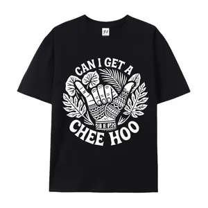 Men's & Women's Pacific Islander Chee Hoo Graphic T-Shirt - Retro Polynesian Design with Hawaiian Tribal Print, "Can I Get a Chee Hoo" Slogan - Unisex Casual Summer & Casual Attire for Beach, Festivals