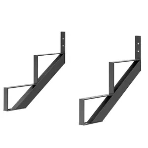 Garvee 2 Pack Steel Stair Riser,2 Step Stair Stringer for Deck Height 20 IN,Metal Stair Step Riser for Outdoor Steps and Outdoor Stairs