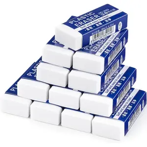 12 Pack Pencil Erasers Large White Erasers for School Art Erasers for Kids Drawing Bulk