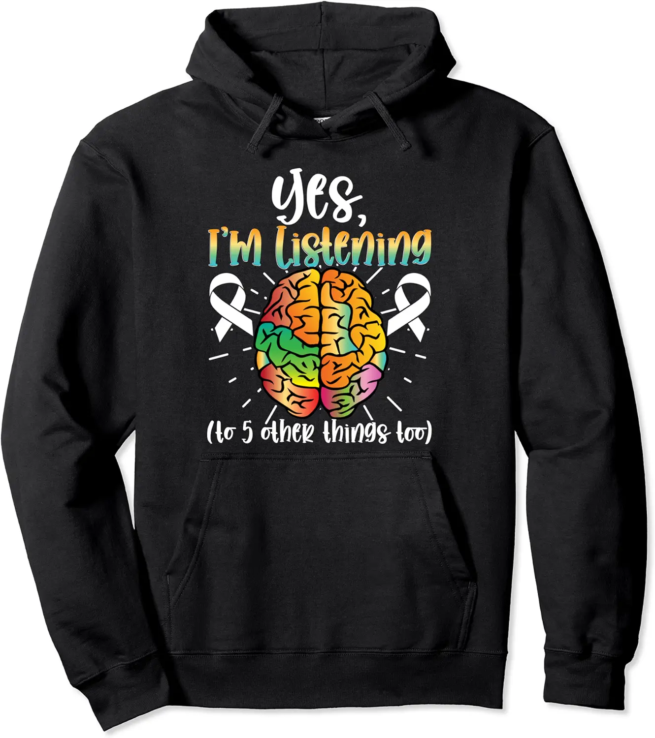 Embrace Neurodiversity Celebrate Different Minds ADHD Pullover Hoodie - Janessaho Shop 60B0D2BS22BW