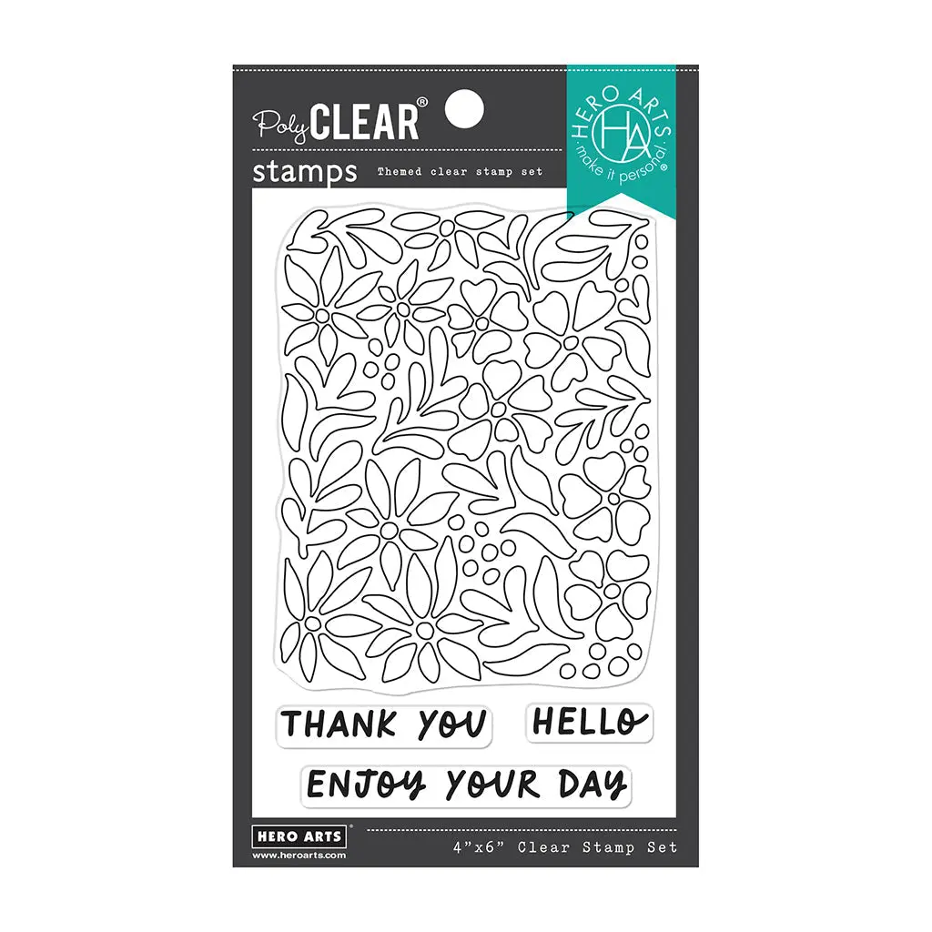 Day Flowers Clear Stamp Set