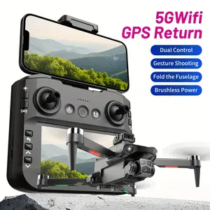 GPS drone with dual , automatic return and tracking, remotely controlled via a smart phone application, ABS shock-resistant quadcopters, optical flow positioning, headless mode, 12-15 minutes flight time, smart phone controlled drone， aesthetic camera