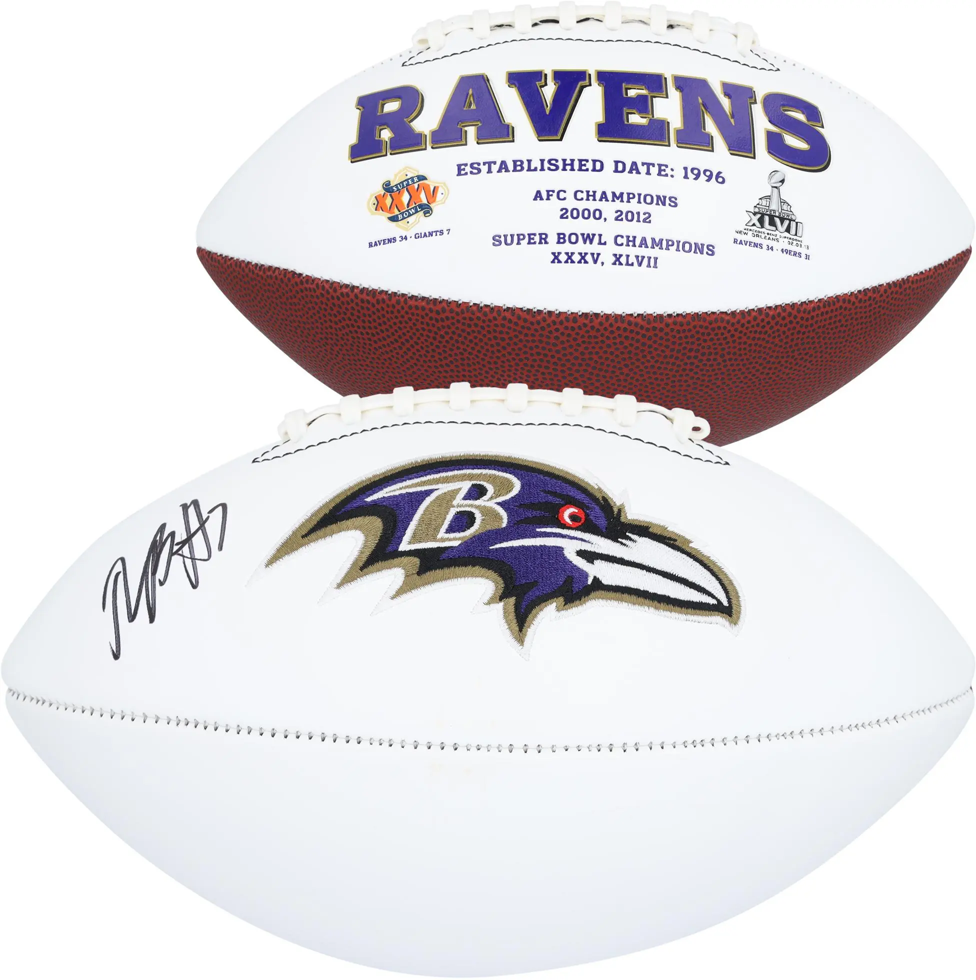 Rashod Bateman Baltimore Ravens Autographed Jardin White Panel Football - Fanatics Authentic Certified