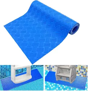 Swimming Pool Ladder Mat - Protective Pool Ladder Pad Step Mat with Non-Slip Texture, Blue Medium Pool Step Mat, 36 inch X 9 inch High Quality Durable