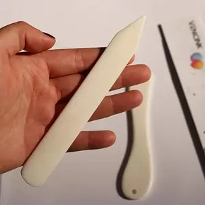 1pc Genuine Bone Folder Scoring Folding Creasing Origami Paper Creaser Crafting Scrapbooking Tool For DIY Handmade Leather Burnishing Bookbinding Cards And Paper Crafts