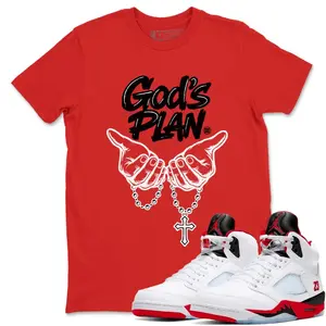 5 Fire Red Shirt, Red Shirt to Match Jordan 5 Fire Red, Gildan 5000 Unisex Shirt 100% Cotton, All Season Comfortable, Menswear Tops