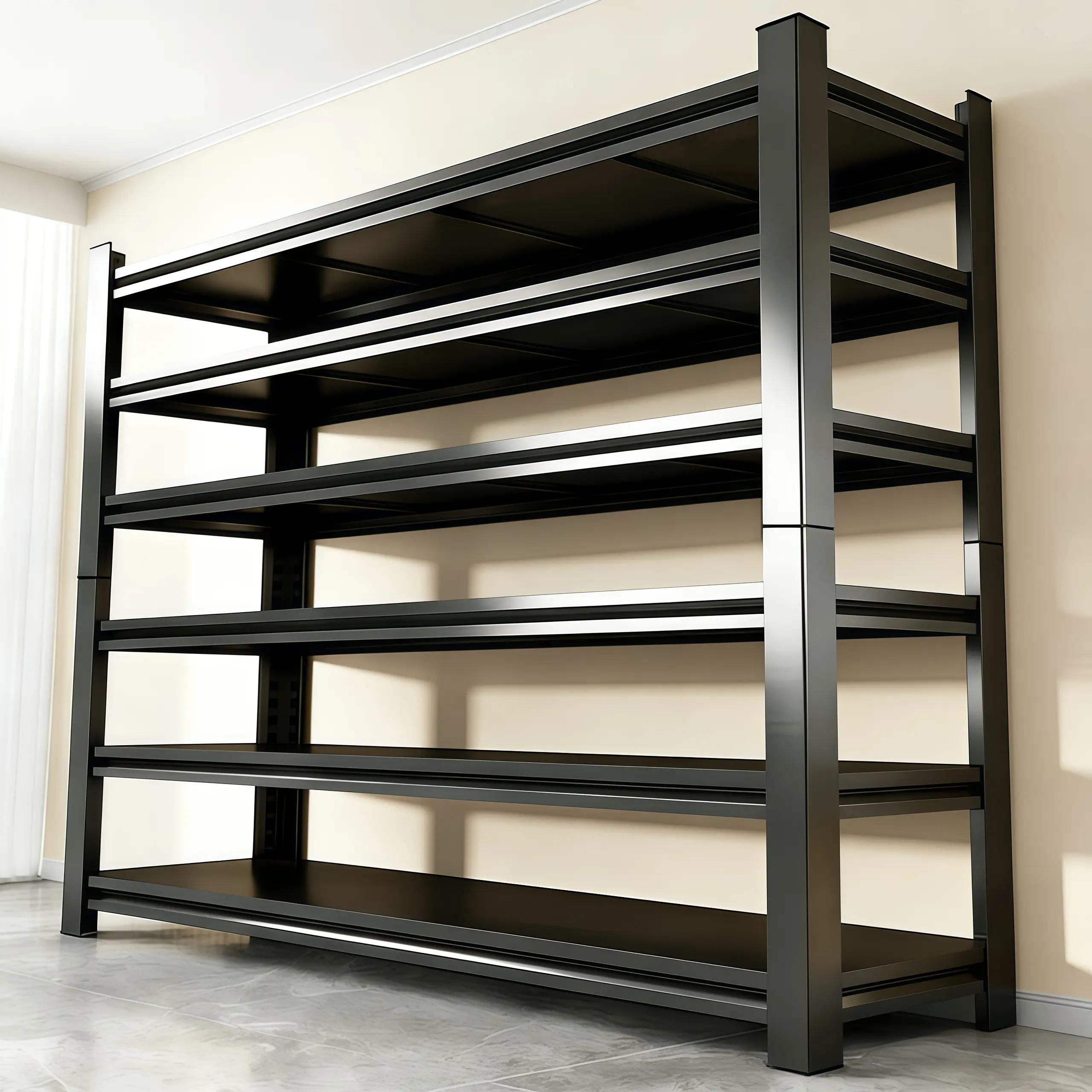 Heavy-Duty 6-Tier Metal Garage Shelving, 82"H Adjustable Freestanding Shelving Units, Suitable for Garages, Basements, Warehouses, and More—Versatile and Practical Storage Solutions