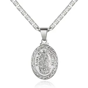 Necklace for Women for Men,Gold Plated/ Silver Oval,Personality Jewelry Gifts