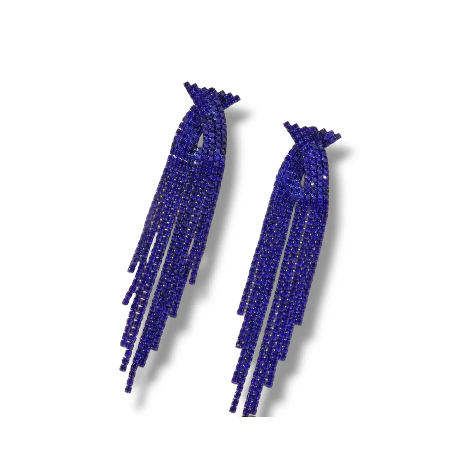 Royal Blue Waterfall Earrings