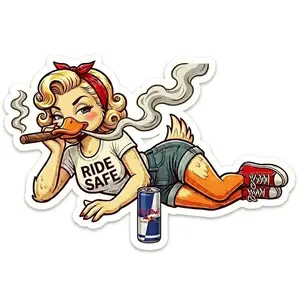 Ride Safe Jeep Cigar Window or Helmet Decal