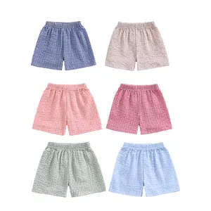 Toddler Baby Boy Girl Shorts Gingham Plaid Shorts Summer Casual Elastic Waist Shorts Pants Bottoms