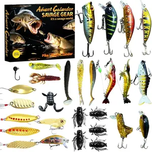 Fishing Advent Calendar 2025, 24 Days of Christmas Countdown Calendar with Lures Set, Birthday Gifts for Adult, Men, Teen Boys, Dad, Husband