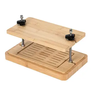 Yueshico Bamboo Tofu Press- 3 Layer Tofu Presser Drainer and Drip Tray Easily Remove Excess Water from Tofu for More Delicious, Safe for Dishwasher