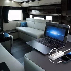 25w RV Fast Charging Station, 8-Port USB HUB (4 USB-A + 4 Type-C PD), Central Dashboard Charger for RV/camper, Overload Protection