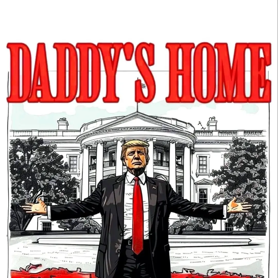 Trump Daddy's Home Tumbler - Portable and Reusable Stainless Steel Drinkware Bottle with Straw, BPA Free - Handmade Water Bottles