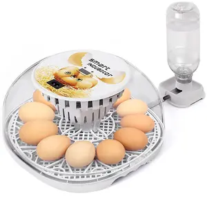 Egg incubators for Hatching Eggs, Automatic Egg Turning 12-24 Poultry Incubator with Temperature Control,Automatic Water Adding,360° View for Hatching Chickens, Duck,Quail,Goose Eggs (M12)