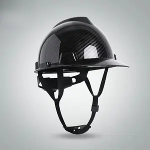 Carbon Fiber Design Full Brim Hard Hat, Industry Approved Construction Hard Hats for Men, 4-Point Adjustable Suspension, New Hard Hat Design