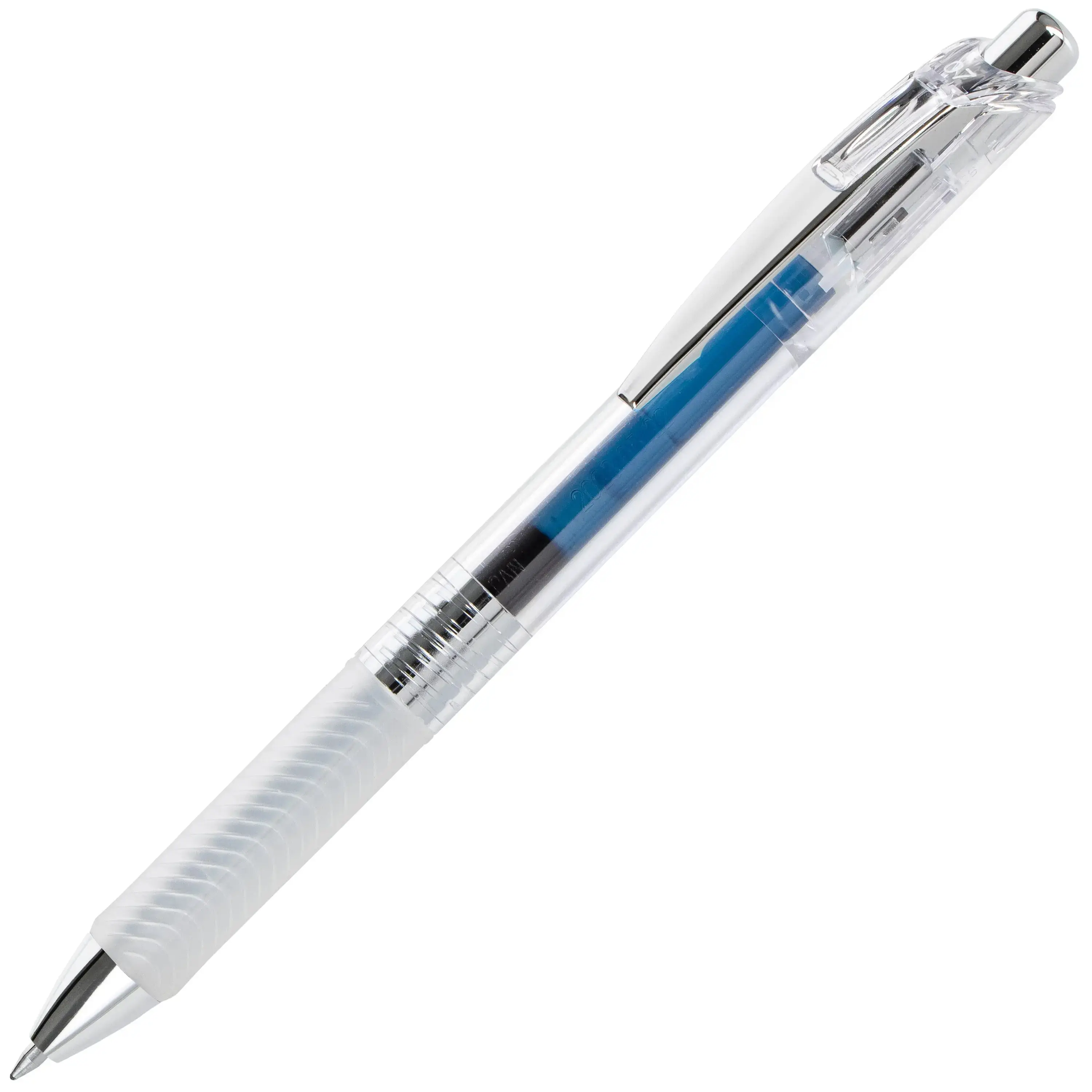 Pentel EnerGel ICE Liquid Gel Pen - 0.7mm Metal Tip, Medium Line, Transparent Barrel, Smooth-Writing Gel Pens for Office Work with Consistent Lines & Reliable Use