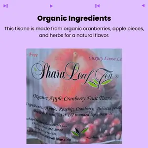 Organic Apple Cranberry Fruit Tisane Beverage Juice Natural