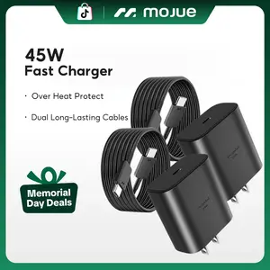 45W USB C Super Fast Charger Type C Charger Fast Charging Android Phone Charger Block with 6FT Type C Charging Cable for Samsung Galaxy S26 Ultra/S26/S26+/S25/S25 Ultra/S25+/S24 Ultra/S23 Ultra/S22