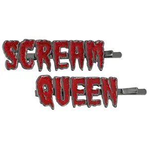 Scream Queen Text Hair Clip Slides