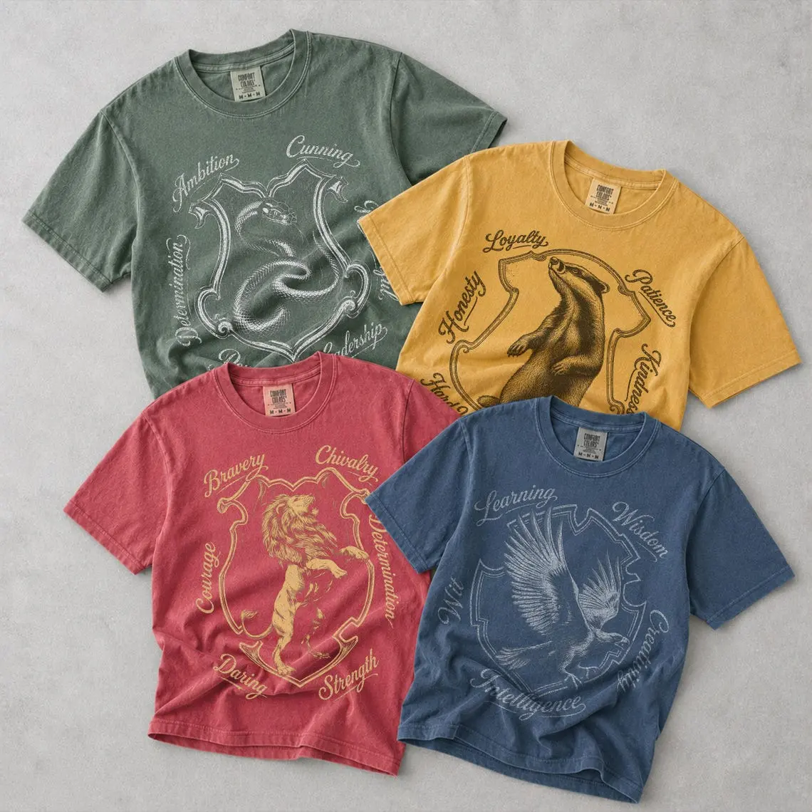Wizard House Shirt Comfort Colors Set, Family Matching Shirt, Wizard Team Tee, Universal Vacation Shirt, Magical Gift