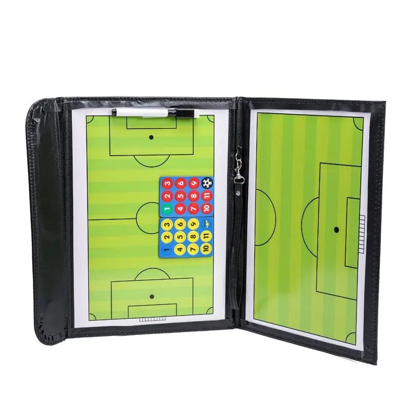 Foldable Soccer Tactics Board, 1 Count Magnetic Folding Soccer Tactics Board with Pen, Football Coach Board, Soccer Accessories for Coach & Referee