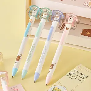 Creative Warm Cottage Gel Pens Set of 4/8/16, Cute Rabbit Shaped Click Design, 0.5mm Fine Tip for School Office Home Use