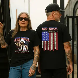 KR Tour 2026 T-Shirt, American Rock Concert Tee, USA Flag Back Print, Rock Music Unisex Shirt