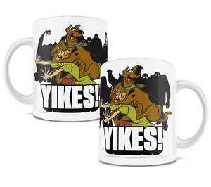 212 MAIN Scooby Doo Yikes Theme Printed Ceramic Coffee Mug - 11oz Reusable Cartoon Figure Mug, Washable Drinkware for Kitchen Use, Cartoon Figure Mugs