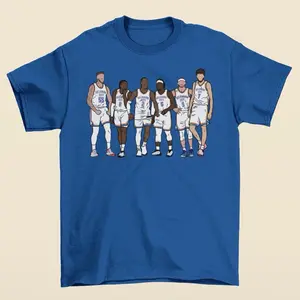 I-Hart, J Dub, Shai, Lu Dort, Caruso & Chet Oklahoma City Basketball T-Shirt - Men’s Adult Sizes, 100% cotton tee, unisex style