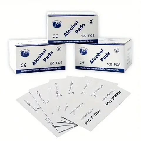 Portable Alcohol Pad, 100pcs Multi-purpose Outdoor Alcohol Pad, Disposable Alcohol Wipe, Outdoor Accessories for Camping Hiking, Finger Wipes