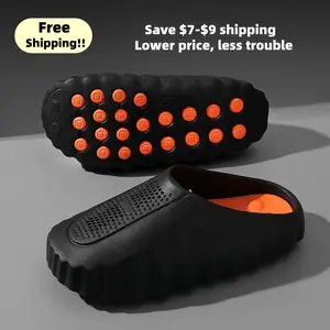 Men's Sport Massage Slide Sandals, Waterproof EVA with Non-Slip Outsole and Air Vents for Post-Workout Relief and Daily Casual Wear, Shoe